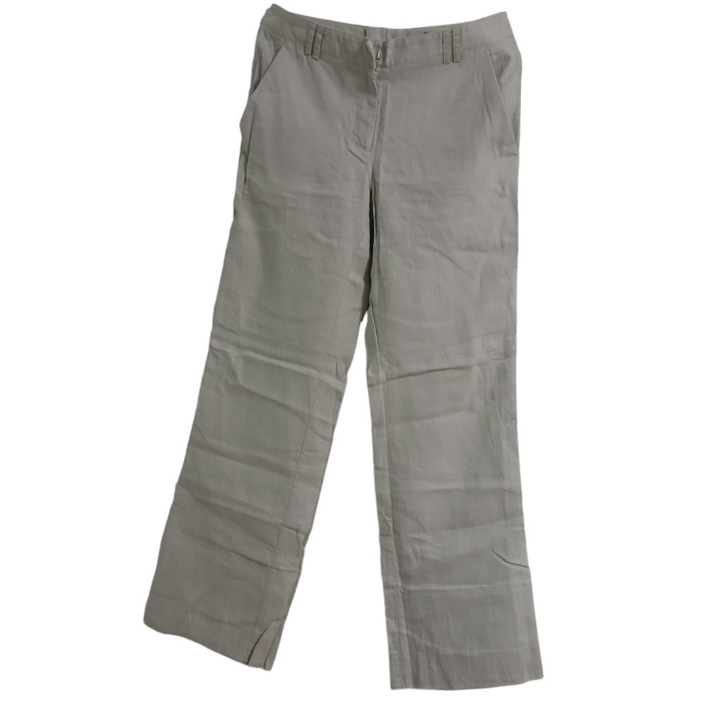 H&M WOMENS LINEN PANTS WIDE LEG CASUAL SIZE 6 US